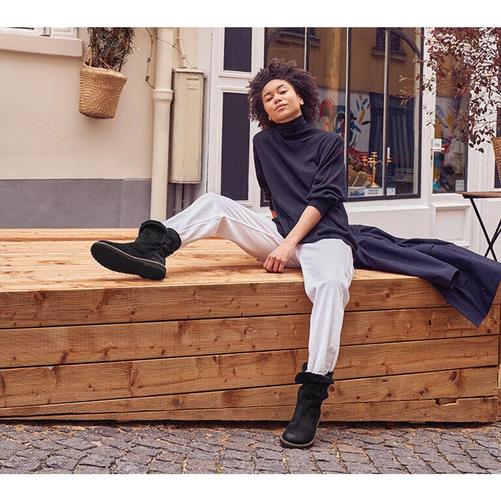 Birkenstock Uppsala Shearling Pull On Boots Black - Picture 2 of 11